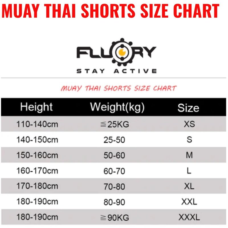 Fluory Fluory Kickboxen Muay Thai Shorts Elefant Schwarz MTSF101