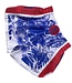 Fluory Muay Thai Shorts Tiger vs Dragon Blauw Rood MTSF113