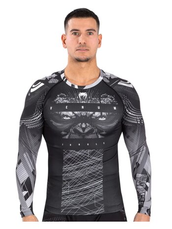 Venum Venum Gorilla Jungle Rash Guard L/A Schwarz Weiß