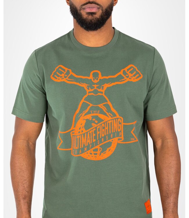 UFC by Venum Ulti-Man T-Shirt Kaki Oranje