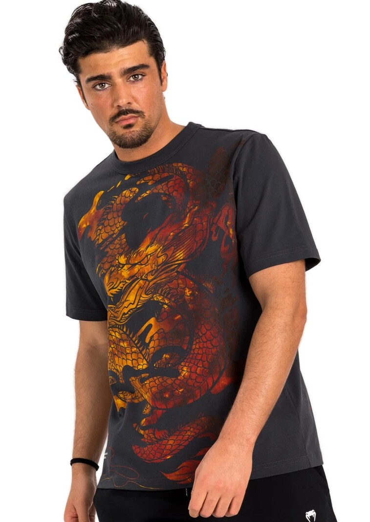 Venum Venum Dragon's Flight T-Shirt Baumwolle Vulcano Rot