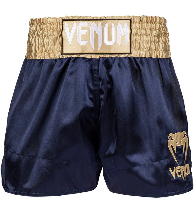 Venum Classic Muay Thai Shorts Navy Blue Gold