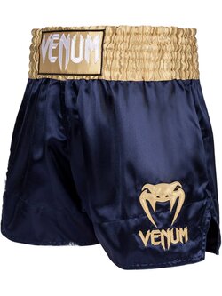 Venum Venum Classic Muay Thai Shorts Navy Blue Gold