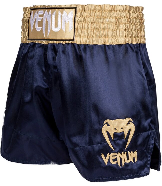 Venum Classic Muay Thai Shorts Navy Blue Gold