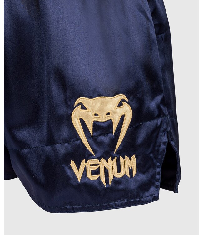 Venum Classic Muay Thai Shorts Navy Blue Gold