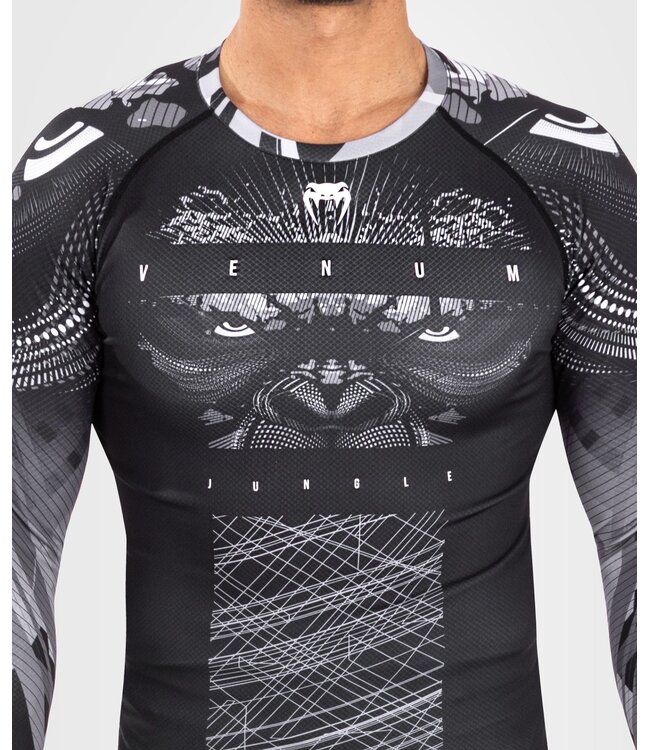 Venum Gorilla Jungle Rash Guard L/S Black White