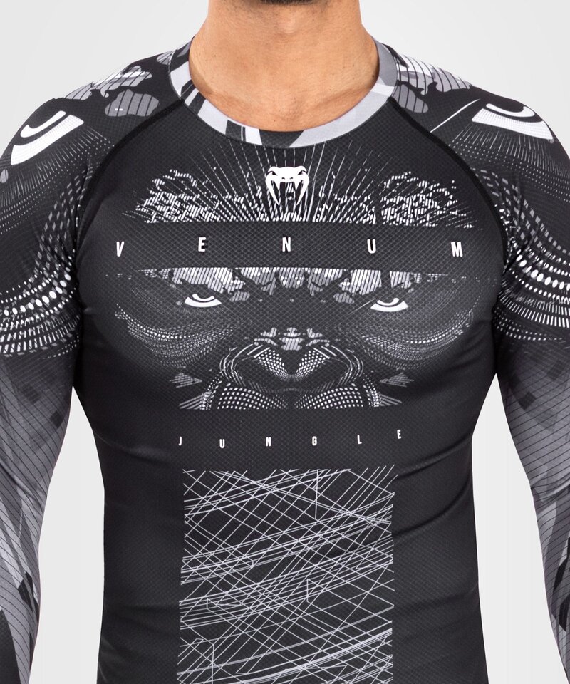 Venum Venum Gorilla Jungle Rash Guard L/A Schwarz Weiß