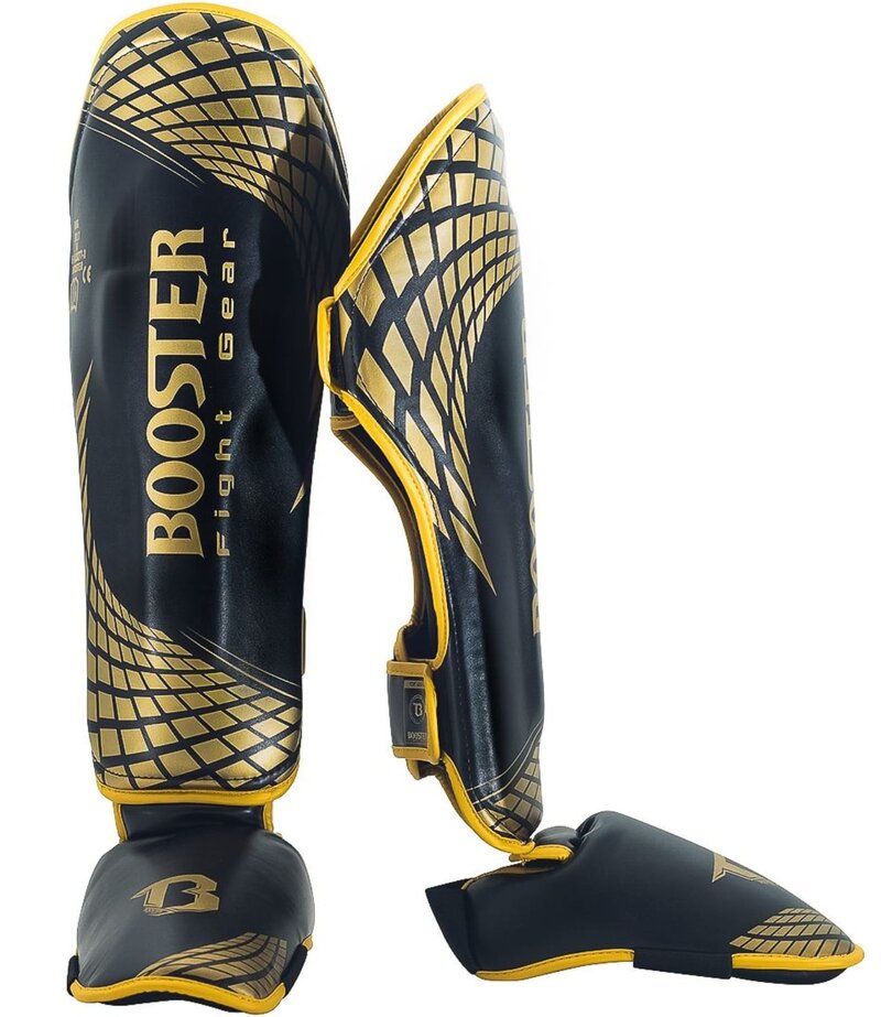 Booster Booster BFG CUBE Kickboxing Schienbeinschoner Schwarz Gold