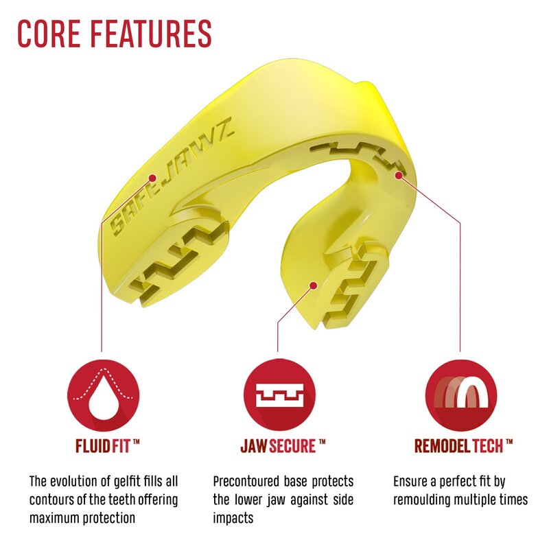 SAFEJAWZ SAFEJAWZ® Intro Series Mouthguard Yellow - Kids