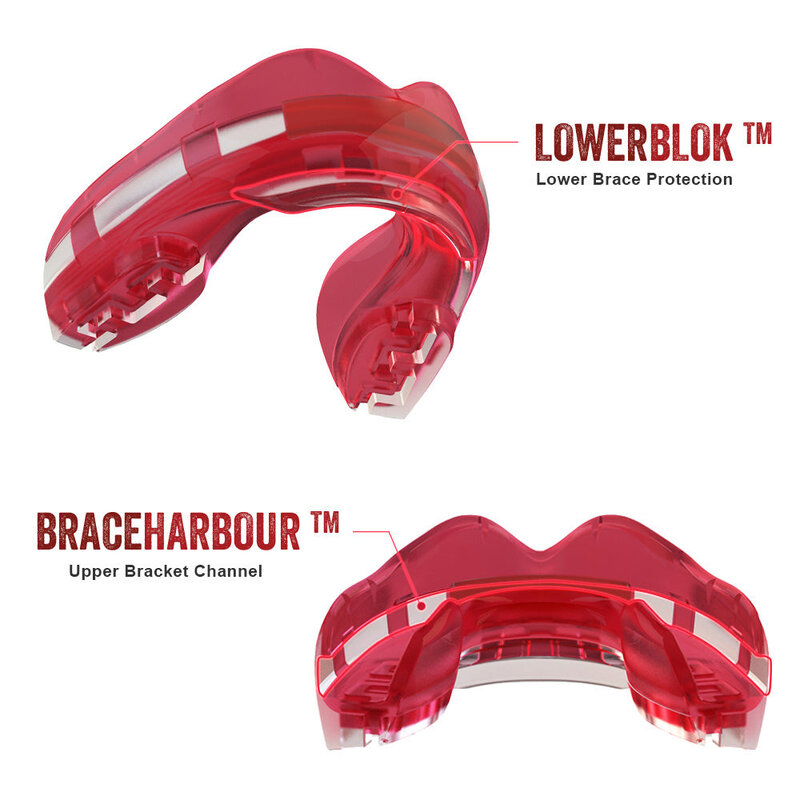 SAFEJAWZ SAFEJAWZ® Ortho Series Mouthguard Braces Ice Pink