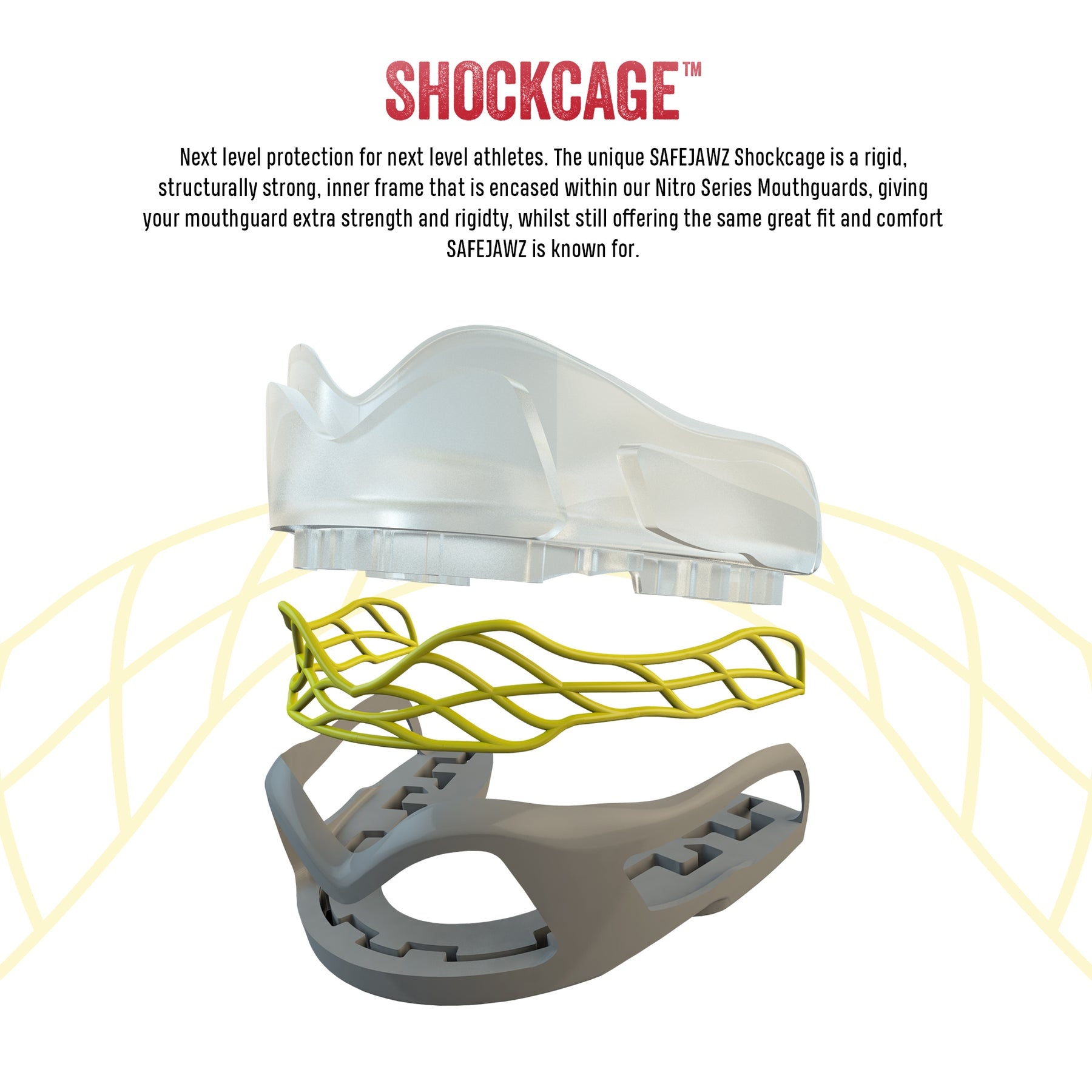 SAFEJAWZ SAFEJAWZ Nitro Series Grau Gelb für Erwachsene