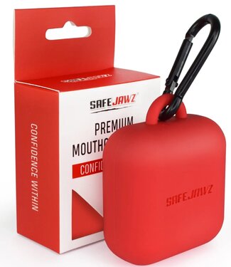 SAFEJAWZ Premium Silicone Case for Mouthguard Red