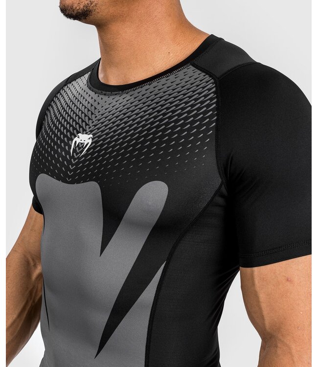 Venum Attack Rashguard Compression Shirt Black Grey