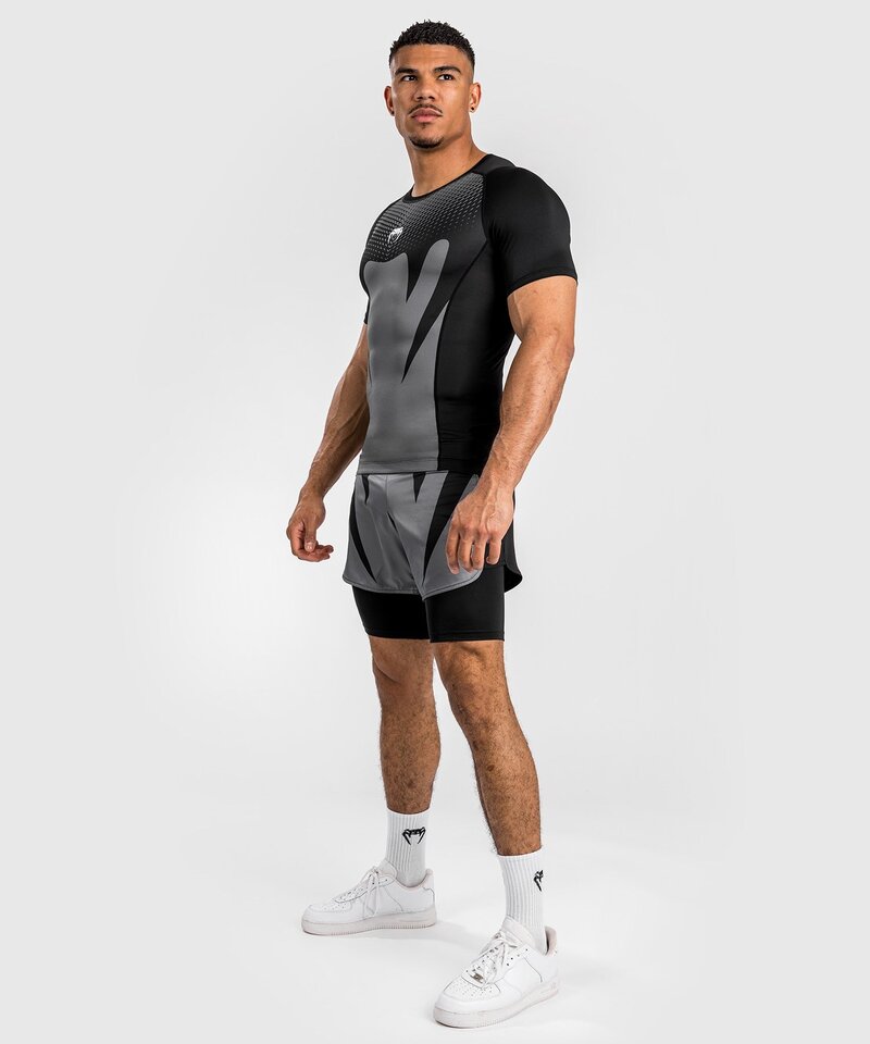 Venum Venum Attack Rashguard Kompressions T-Shirt Schwarz Grau