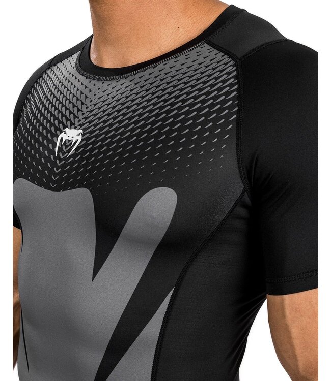 Venum Attack Rash Guard Compressie T-Shirt Zwart Grijs