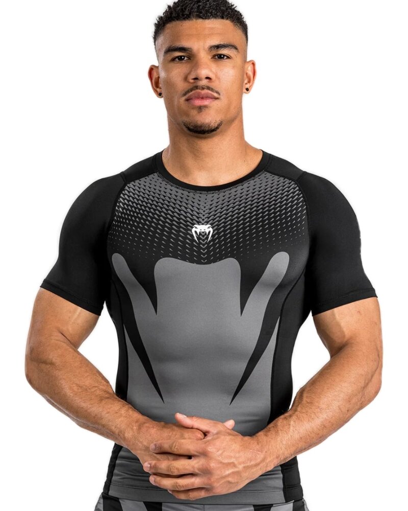 Venum Venum Attack Rashguard Kompressions T-Shirt Schwarz Grau