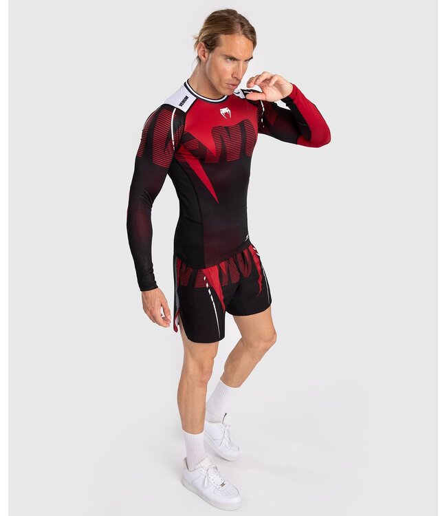 Venum Adrenaline Rashguard Lange Mouwen Rood Zwart