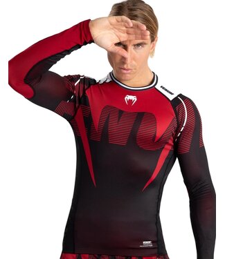 Venum Venum Adrenaline Rashguard Langarm Rot Schwarz