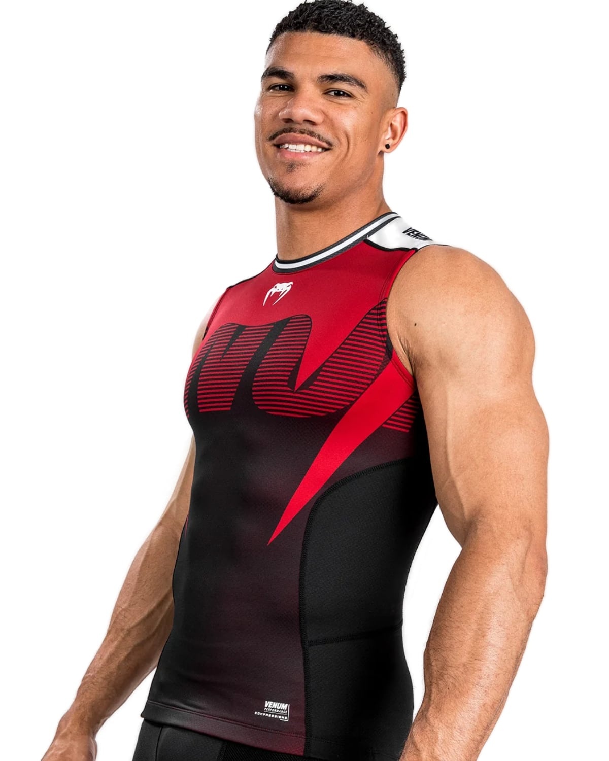 Venum Adrenaline Sleeveless Rashguard Red Black - Fightwear Shop