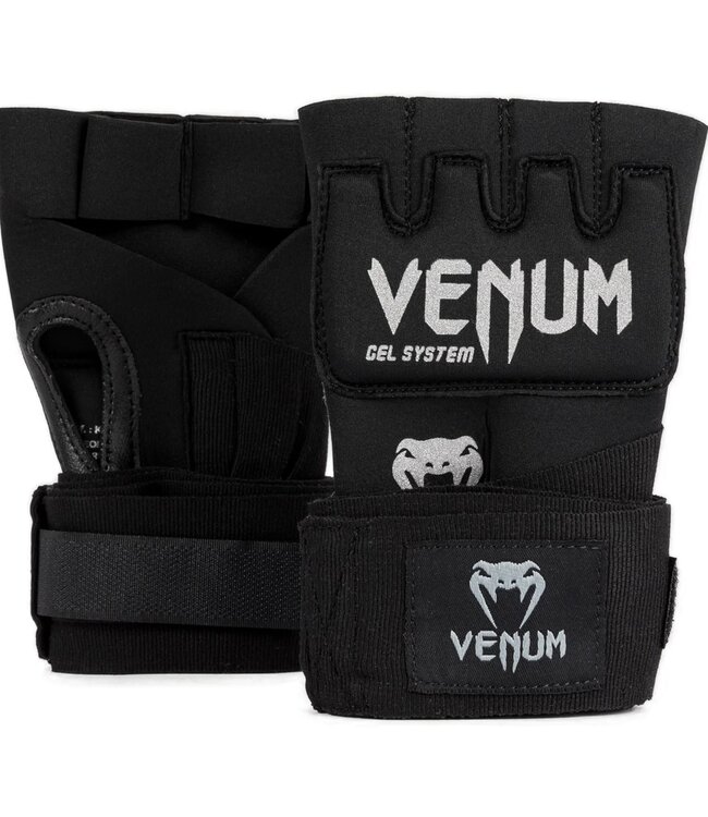 Venum Kontact Gel Inner Gloves Wraps Black Silver