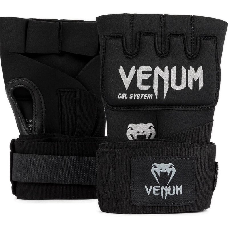 Venum Venum Kontact Gel Inner Gloves Wraps Black Silver