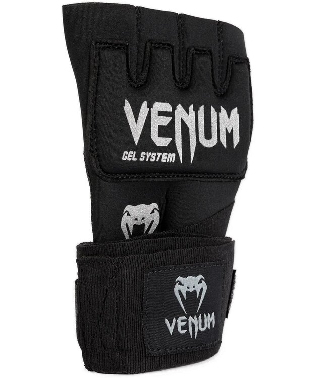Venum Kontact Gel Inner Gloves Wraps Black Silver