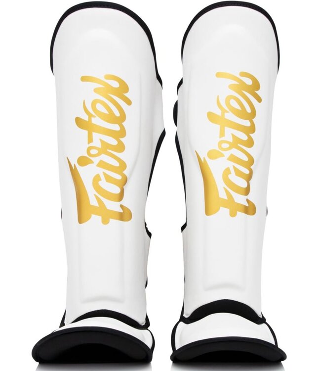Fairtex Booster FXB Kickbox-Schienbeinschoner Weißgold