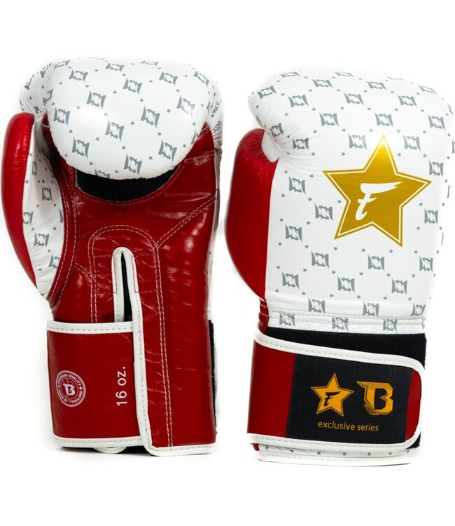 Fairtex x Booster Boxing Gloves FXB BG Star White Red