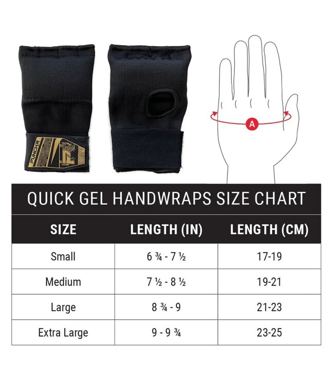 PunchR™  PunchR™ Binnenhandschoenen incl Bandages Zwart Goud