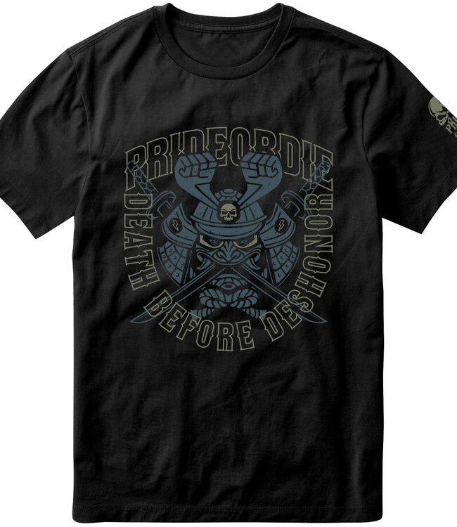 Pride or Die PRiDEorDiE T-Shirt SAMURAÏ Baumwolle Schwarz