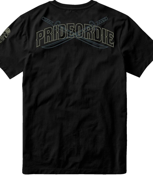 PRiDEorDiE T-Shirt SAMURAÏ Cotton Black