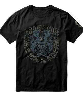 Pride or Die PRIDEorDiE T-shirt SAMURAÏ Katoen Zwart
