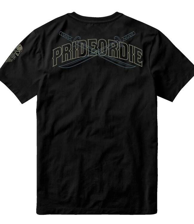 PRiDEorDiE T-Shirt SAMURAÏ Cotton Black