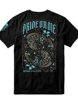 Pride or Die PRiDEorDiE SURVIVAL OF THE FITTEST T-Shirt Baumwolle Schwarz