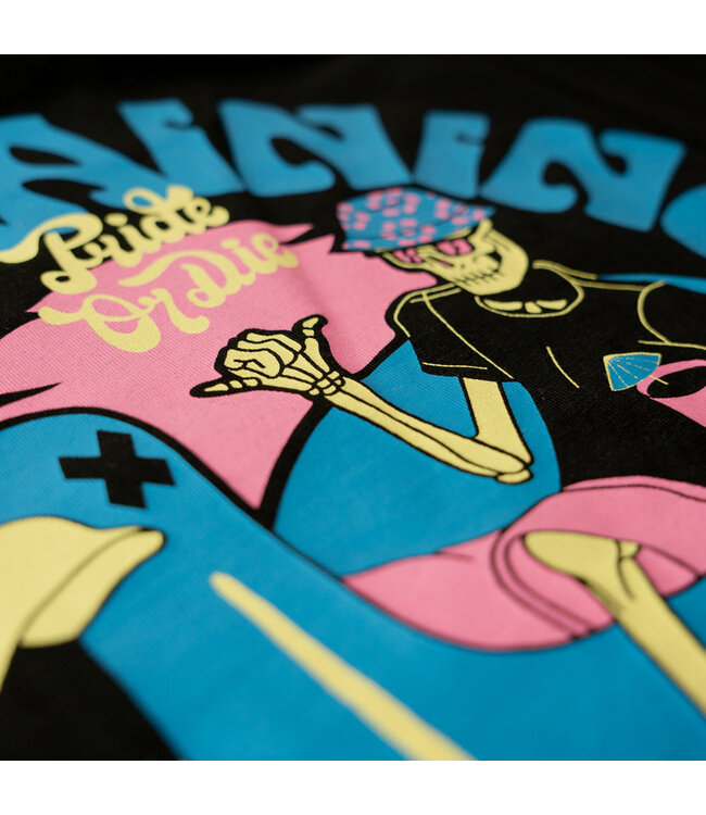 PRIDEorDiE NO TRAINING V.2 T-Shirt Katoen Zwart