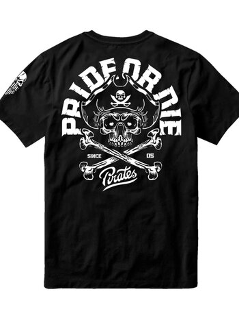Pride or Die PRIDE or Die T-shirt PIRATE V.2 T-Shirt Katoen Zwart