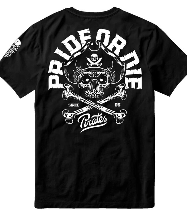 PRiDE or DiE T-Shirt PIRATE V.2 T-Shirt Cotton Black