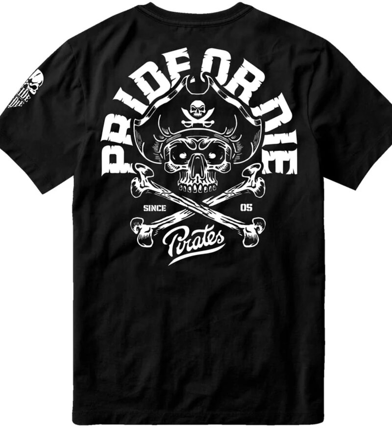 Pride or Die PRiDE or DiE T-Shirt PIRATE V.2 T-Shirt Cotton Black