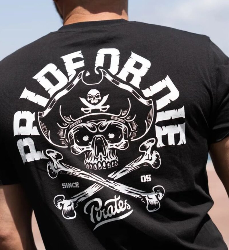 Pride or Die PRiDE or DiE T-Shirt PIRATE V.2 T-Shirt Cotton Black