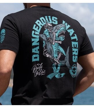 PRiDEorDiE PRiDE or DiE DANGEROUS WATERS T-Shirt Cotton Black