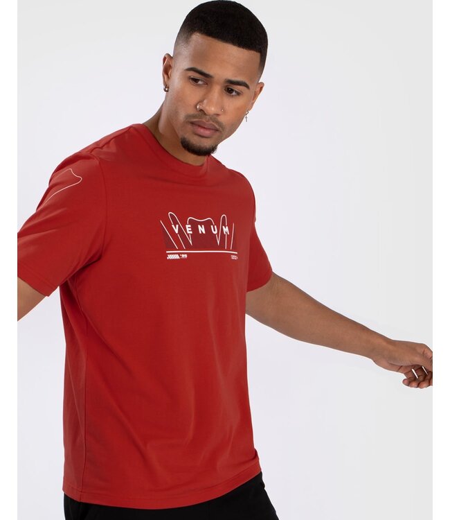 Venum T-Shirt Snake Print Baumwolle Rot
