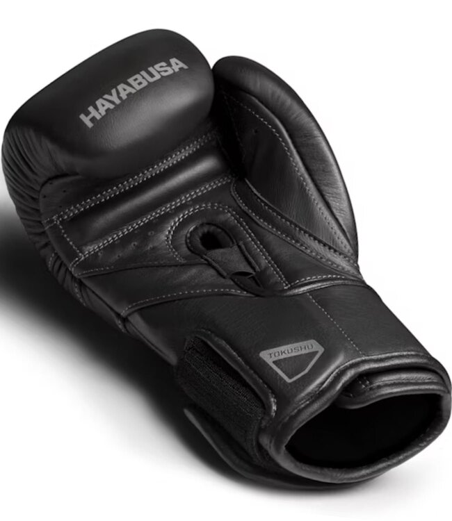 Hayabusa T3 Kanpeki Leren Bokshandschoenen Jet Black – Voor Boksen & Kickboksen