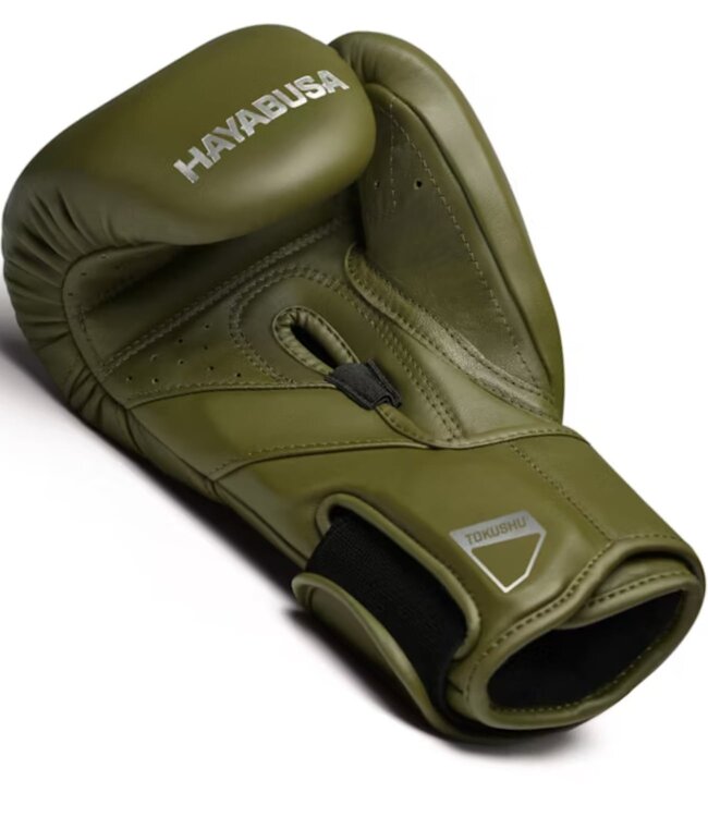 Hayabusa T3 Kanpeki Leder Boxhandschuhe Olivgrün