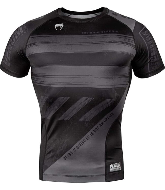 Venum Venum Amrap Rash Guard Black Grey Compression Shirts