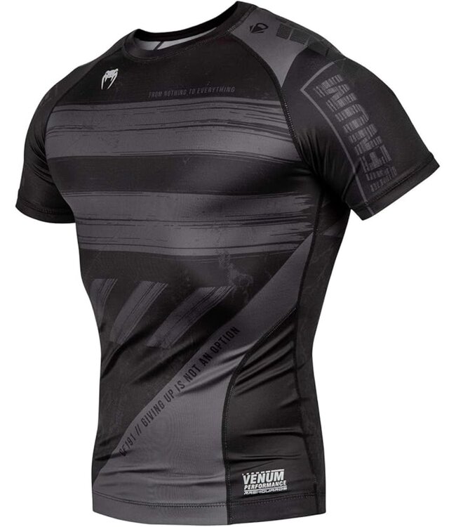 Venum Amrap Rash Guard Schwarz Grau Kompression Shirt Venum