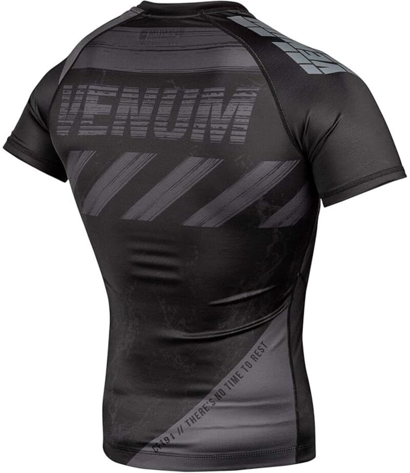 Venum Venum Amrap Rash Guard Zwart Grijs Compressie Shirts Venum