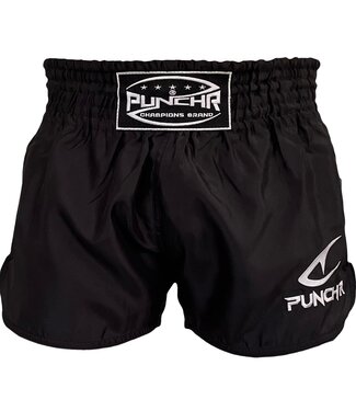 PunchR™  PunchR™ Classic Muay Thai Kickbox Shorts Schwarz Weiß
