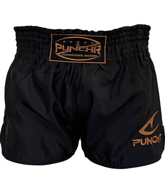 PunchR™  PunchR™ Classic Muay Thai Kickbox Shorts Schwarz Gold