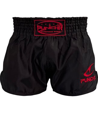 PunchR™  PunchR™ Classic Muay Thai Kickbox Shorts Schwarz Rot