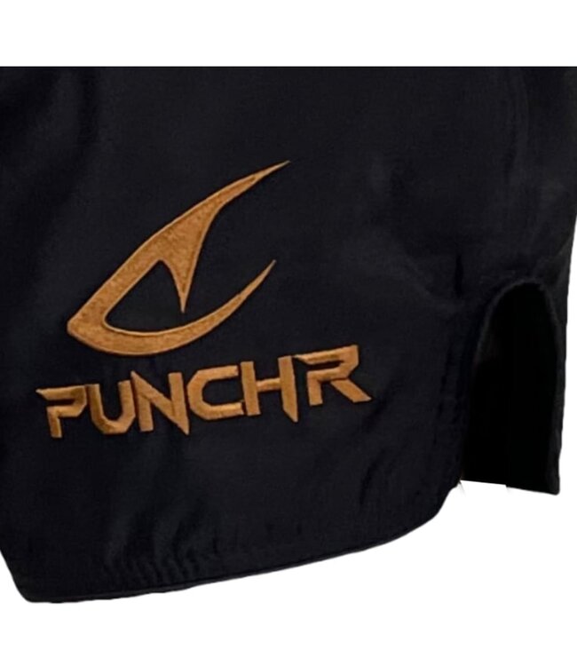 PunchR™ Classic Muay Thai Kickboxing Shorts Black Gold